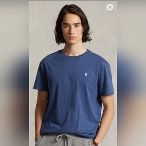 Polo Ralph Lauren Classic fit Jersey crewneck Tshirt Large Blue